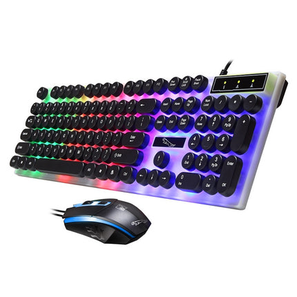 ZGB G21 Luminous Wired Keyboard + Mouse Set, G21 (Black)