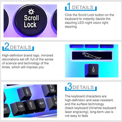 ZGB G21 Luminous Wired Keyboard + Mouse Set, G21 (White), G21 (Black)