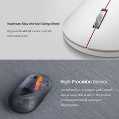 Original Xiaomi 2.4GHz 125HZ 1000DPI Rechargeable Ultra-thin Computer Mouse 2, Original Xiaomi  Computer Mouse 2, Original Xiaomi Mouse 2