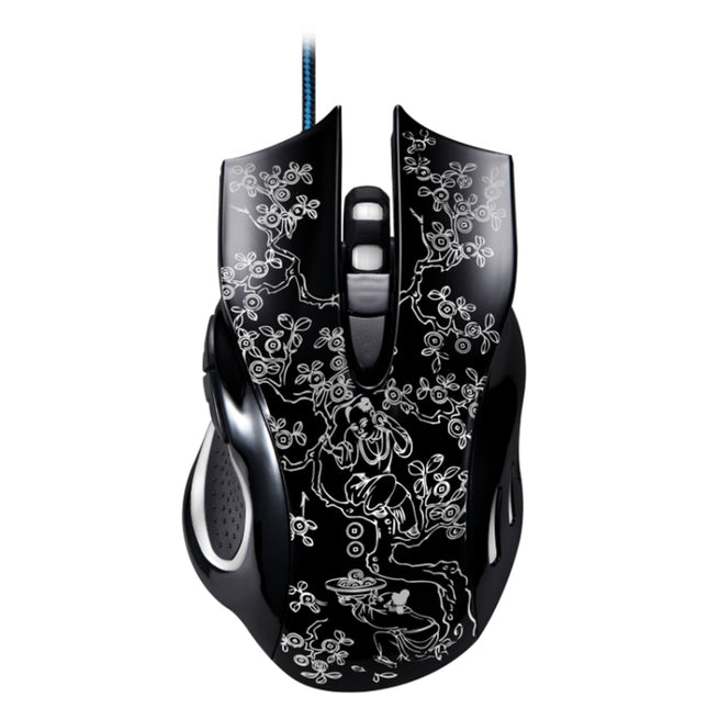 ZGB 169 USB 2400DPI Four-speed Adjustable LED Backlight Wired Optical E-sport Gaming Mouse with Counter Weight, Length: 1.45m, 169 Black, 169 White