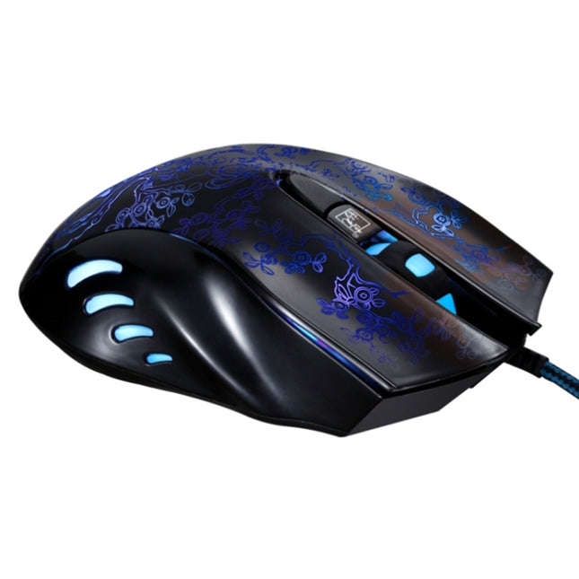 ZGB 169 USB 2400DPI Four-speed Adjustable LED Backlight Wired Optical E-sport Gaming Mouse with Counter Weight, Length: 1.45m, 169 Black, 169 White