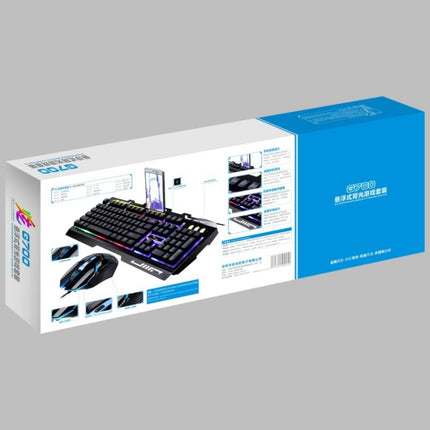 Chasing Leopard G700 USB RGB Backlight Wired Optical Gaming Mouse and Keyboard Set, Keyboard Cable Length: 1.35m, Mouse Cable Length: 1.3m