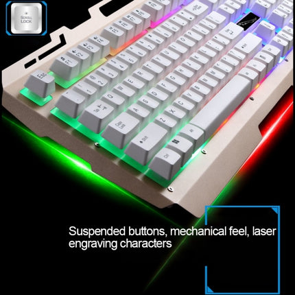 Chasing Leopard G700 USB RGB Backlight Wired Optical Gaming Mouse and Keyboard Set, Keyboard Cable Length: 1.35m, Mouse Cable Length: 1.3m