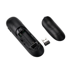 VIBOTON 504T 2.4GHz Laser Pens Wireless RF Remote Control Laser Presenter Pointer for Power Point PPT with Touchpad Air Mouse for PC Laptop Notebook(Black), with Touchpad