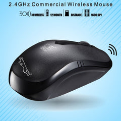 ZGB 101B 2.4GHz 1600 DPI Professional Commercial Wireless Optical Mouse Mute Silent Click Mini Noiseless Mice for Laptop, PC, Wireless Distance: 30m