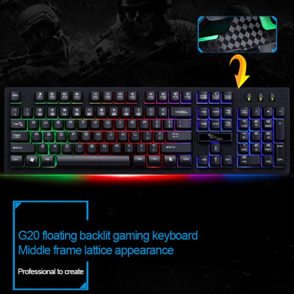 ZGB G20 104 Keys USB Wired Mechanical Feel Glowing Computer Keyboard Gaming Keyboard