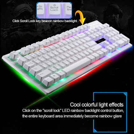ZGB G20 104 Keys USB Wired Mechanical Feel Glowing Computer Keyboard Gaming Keyboard