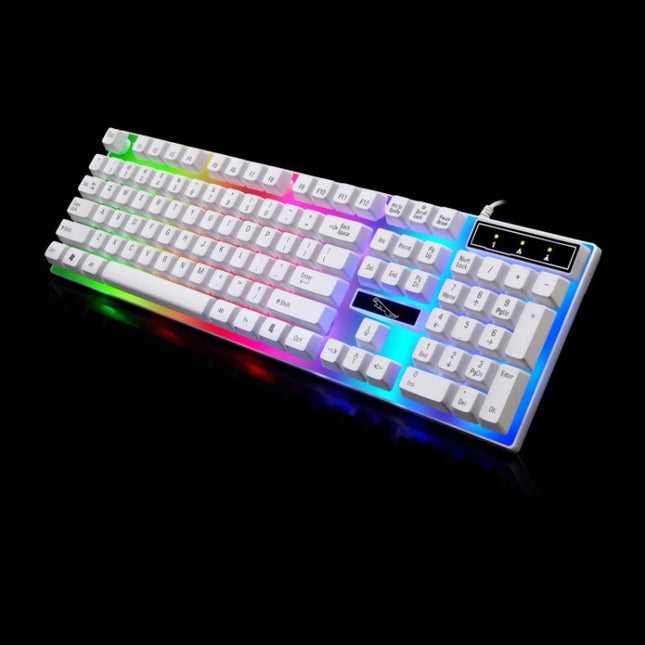 ZGB G21 104 Keys USB Wired Mechanical Feel Colorful Backlight Office Computer Keyboard Gaming Keyboard