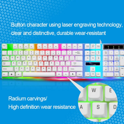 ZGB G21 104 Keys USB Wired Mechanical Feel Colorful Backlight Office Computer Keyboard Gaming Keyboard