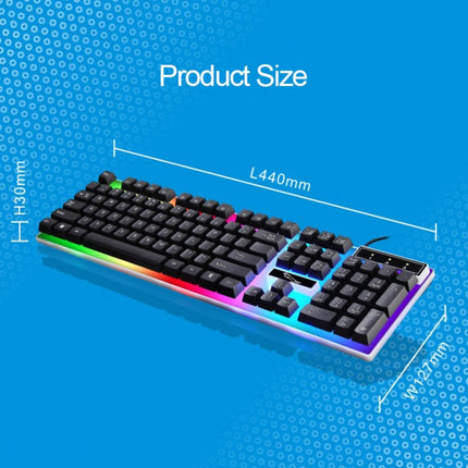 ZGB G21 104 Keys USB Wired Mechanical Feel Colorful Backlight Office Computer Keyboard Gaming Keyboard