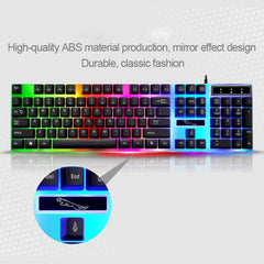 ZGB G21 1600 DPI Professional Wired Colorful Backlight Mechanical Feel Suspension Keyboard + Optical Mouse Kit for Laptop, PC