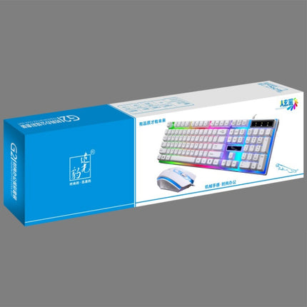 ZGB G21 1600 DPI Professional Wired Colorful Backlight Mechanical Feel Suspension Keyboard + Optical Mouse Kit for Laptop, PC