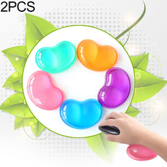 MONTIAN 2 PCS Transparent Silicone Bracer Heart-shaped Mouse Wrist Supporter, Random Color Delivery, Heart-shaped
