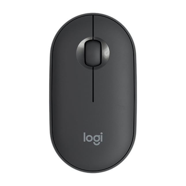 Logitech Pebble Cobblestone Shape Thin 3-keys 1000DPI Mute Wireless Bluetooth Optical Mouse, Wireless Range: 10m