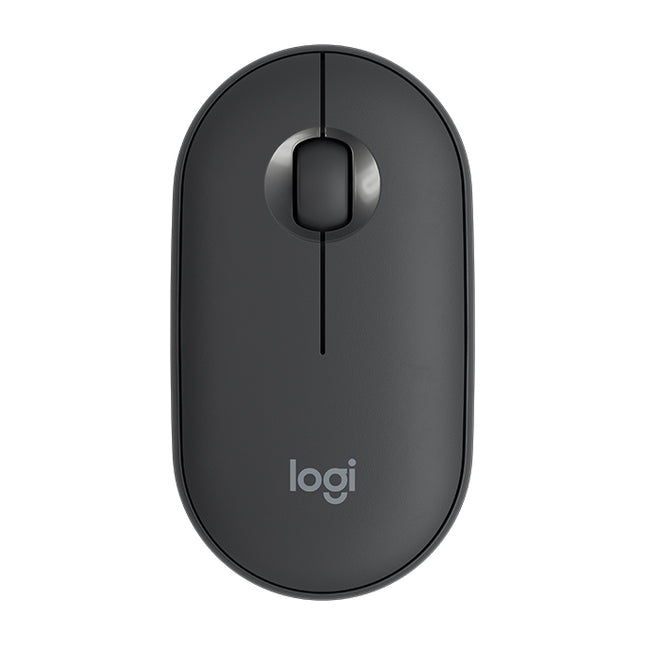 Logitech Pebble Cobblestone Shape Thin 3-keys 1000DPI Mute Wireless Bluetooth Optical Mouse, Wireless Range: 10m