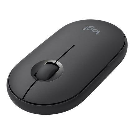 Logitech Pebble Cobblestone Shape Thin 3-keys 1000DPI Mute Wireless Bluetooth Optical Mouse, Wireless Range: 10m