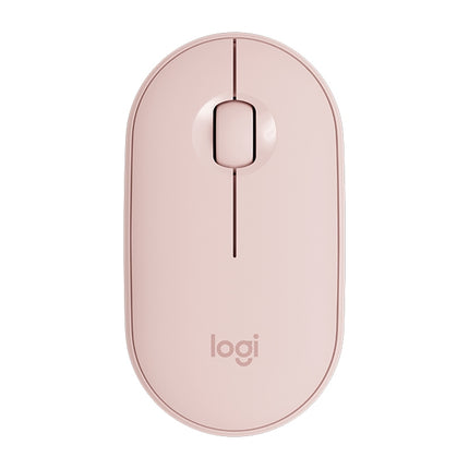 Logitech Pebble Cobblestone Shape Thin 3-keys 1000DPI Mute Wireless Bluetooth Optical Mouse, Wireless Range: 10m