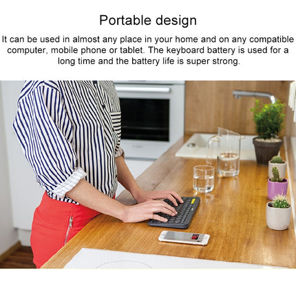 Logitech K380 Portable Multi-Device Wireless Bluetooth Keyboard, K380