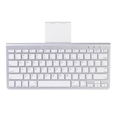 MC Saite 460BT 78 Keys Ultra-thin Mini Wireless Bluetooth Keyboard, Built-in Holder, Support Android / iOS / Windows System(Silver)