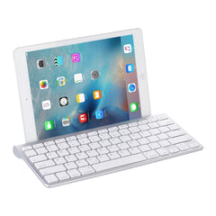 MC Saite 460BT 78 Keys Ultra-thin Mini Wireless Bluetooth Keyboard, Built-in Holder, Support Android / iOS / Windows System(Silver)