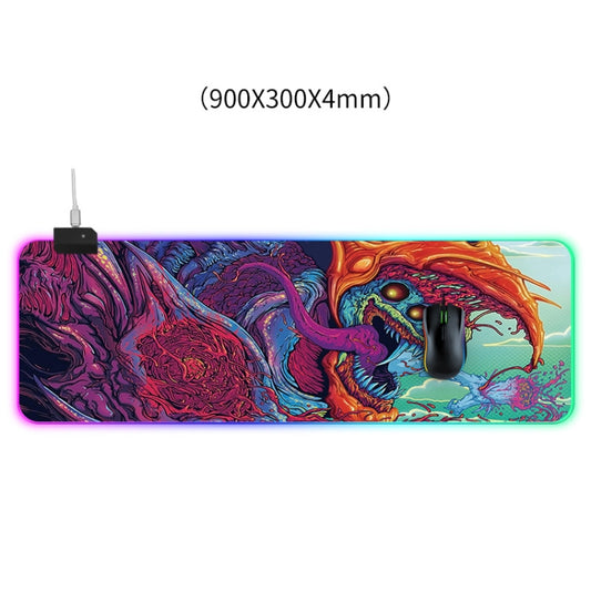 Computer Monster Pattern Illuminated Mouse Pad, Size: 90 x 30 x 0.4cm, 90 x 30 x 0.4cm