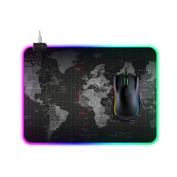 Computer World Map Pattern Illuminated Mouse Pad, Size: 35 x 25 x 0.4cm, 35 x 25 x 0.4cm