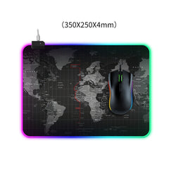 Computer World Map Pattern Illuminated Mouse Pad, Size: 35 x 25 x 0.4cm, 35 x 25 x 0.4cm