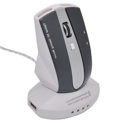 MZ-011 2.4GHz 1600DPI Wireless Rechargeable Optical Mouse with HUB Function