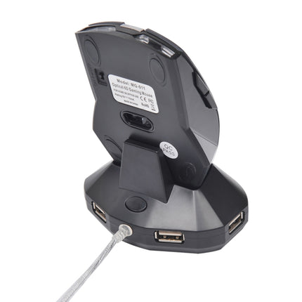 MZ-011 2.4GHz 1600DPI Wireless Rechargeable Optical Mouse with HUB Function