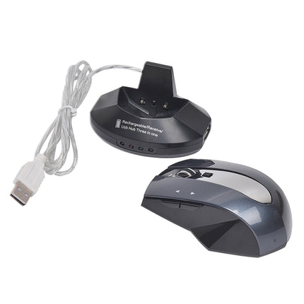 MZ-011 2.4GHz 1600DPI Wireless Rechargeable Optical Mouse with HUB Function