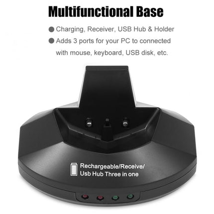 MZ-011 2.4GHz 1600DPI Wireless Rechargeable Optical Mouse with HUB Function
