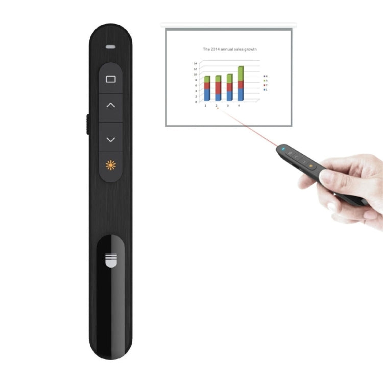 Doosl DSIT001 2.4GHz Updated Version Powerpoint Presentation Remote Control Multi-functional Laser Pointer for Multi-media, Control Distance: 100m, DSIT001