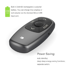 Doosl DSIT011 2.4GHz Mini Rechargeable PowerPoint Presentation Remote Control, Control Distance: 100m(Black)