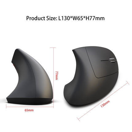 HXSJ T29 Bluetooth 3.0 Kabellose Bluetooth 6-Tasten 2400 DPI Einstellbare Ergonomie Optische Vertikale Maus, 6 Tasten T29 Grau, 6 Tasten T29 Schwarz