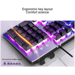 YINDIAO K002 USB Wired Mechanical Feel RGB Backlight Keyboard + Optical Mouse + Headset Set, RGB Backlight /  Black, RGB Backlight / Silent / Black, Orange Backlight / Black, RGB Backlight / White