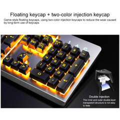 YINDIAO K002 USB Wired Mechanical Feel RGB Backlight Keyboard + Optical Mouse + Headset Set, RGB Backlight /  Black, RGB Backlight / Silent / Black, Orange Backlight / Black, RGB Backlight / White