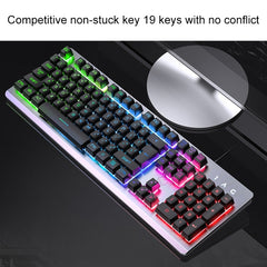 YINDIAO K002 USB Wired Mechanical Feel RGB Backlight Keyboard + Optical Mouse + Headset Set, RGB Backlight /  Black, RGB Backlight / Silent / Black, Orange Backlight / Black, RGB Backlight / White