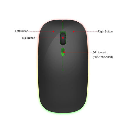 HXSJ M40 4 Key 2.4G Colorful Wireless Silent Mouse