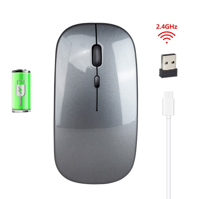 HXSJ M80 2.4GHz Wireless 1600DPI Three-speed Adjustable Optical Mute Mouse, Gold, Rose Gold, Silver, White, Black, Grey