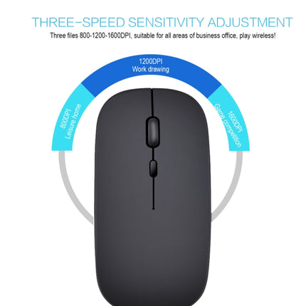 HXSJ M80 2.4GHz Wireless 1600DPI Three-speed Adjustable Optical Mute Mouse, Black, Grey, Gold, Rose Gold, Silver, White