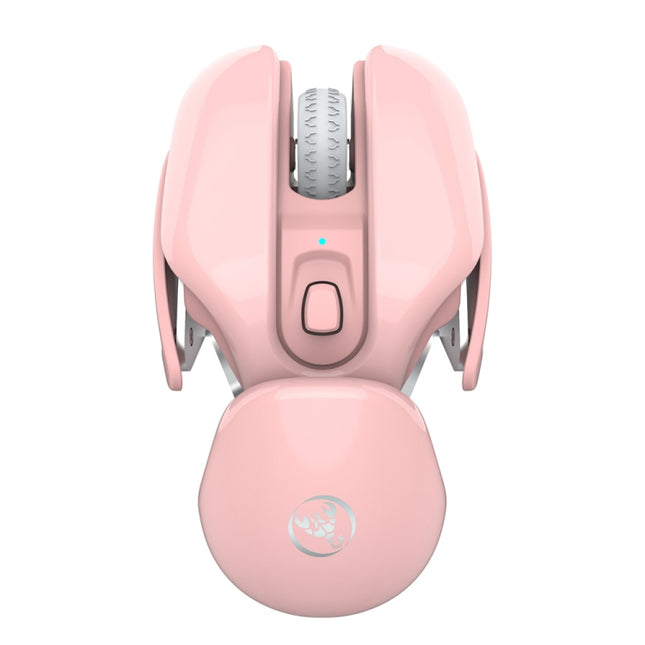 HXSJ T37 2.4GHz 1600dpi 3-modes Adjustable Wireless Mute Mouse, T37 Black, T37 Pink