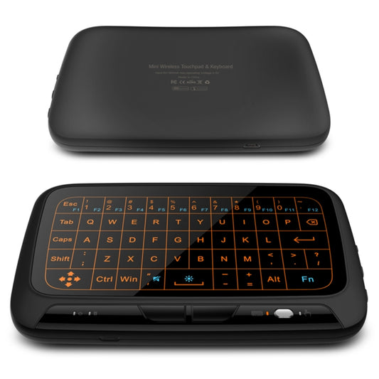 H18+ 2.4GHz Mini Wireless Keyboard Full Touchpad with 3-Level Adjustable Backlight(Black), H18+ Backlight Keyboard