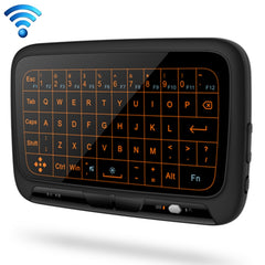 H18+ 2.4GHz Mini Wireless Keyboard Full Touchpad with 3-Level Adjustable Backlight(Black), H18+ Backlight Keyboard