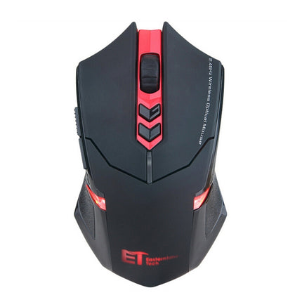 ET X-08 7-keys 2400DPI 2.4G Wireless Mute Gaming Mouse with USB Receiver & Colorful Backlight