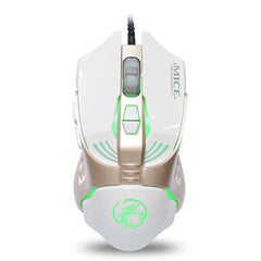 iMICE V5 USB, 7 Tasten, 4000 DPI, kabelgebunden, optische Gaming-Maus mit bunter Hintergrundbeleuchtung für Computer, PC, Laptop, V5 (weiß), V5 (schwarz)