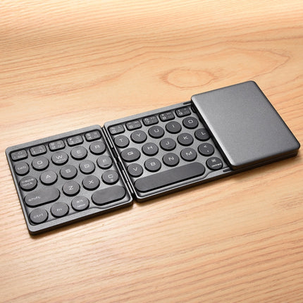 GK408 Three-fold Rechargeable Wireless Bluetooth Keyboard with Touchpad, Support Android / IOS / Windows