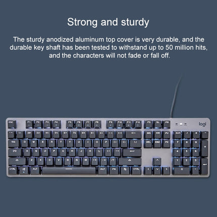 Logitech K845 CHERRY Blue Axis Backlit Mechanical Wired Keyboard, Cable Length: 1.8m, CHERRY Blue Axis