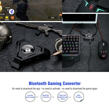 HXSJ P5 Bluetooth 4.1 Keyboard Mouse Bluetooth Gaming Converter, Can Not Be Pressed Version