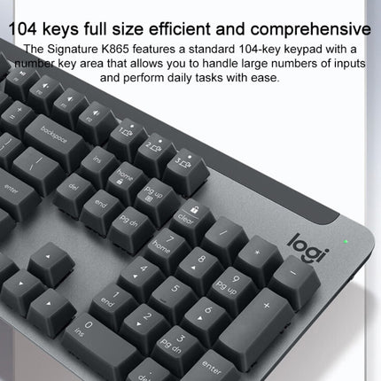 Logitech K865 104 Keys Wireless Bluetooth Mechanical Keyboard, Red Shaft, K865