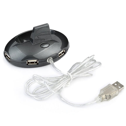 MZ-012 2.4G 1200 DPI Wireless Rechargeable Optical Mouse with 3 Ports USB HUB / Charging Dock